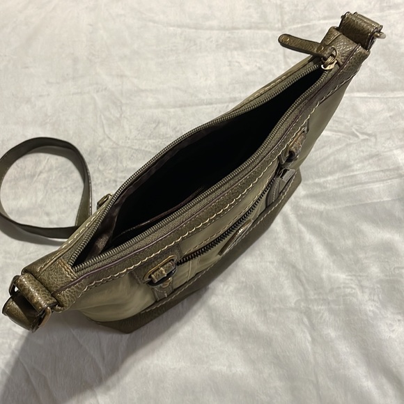 Olive Green Leather Shoulder Bag - Picture 12 of 14